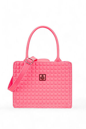 Bilik Deri Scuba Pembe Kadın El Çantası BLKF CUBA