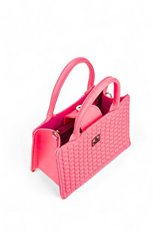 Bilik Deri Scuba Pembe Kadın El Çantası BLKF CUBA