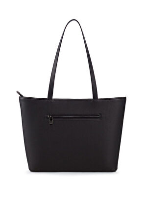 Bilik Deri Logo Detaylı Siyah Kadın Omuz Çantası BLKF AQUA