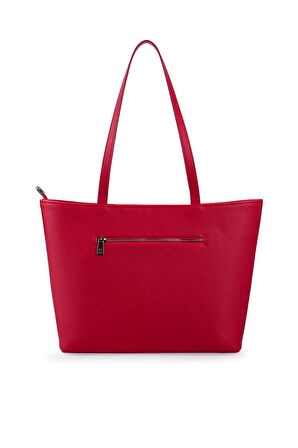 Bilik Deri Logo Detaylı Kırmızı Kadın Omuz Çantası BLKF AQUA