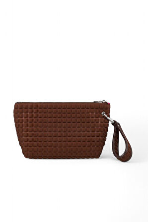 Bilik Deri Scuba Kahve Kadın Portföy & Clutch Çanta YELİZ