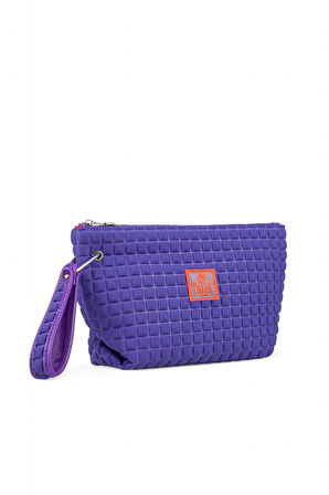 Bilik Deri Scuba Mor Kadın Portföy & Clutch Çanta YELİZ