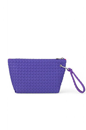 Bilik Deri Scuba Mor Kadın Portföy & Clutch Çanta YELİZ