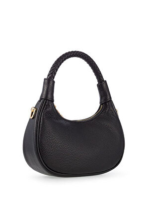 Bilik Deri Mini Siyah Kadın El Çantası BLM 7560-R