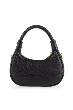 Bilik Deri Mini Siyah Kadın El Çantası BLM 7560-R