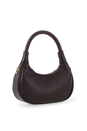 Bilik Deri Mini Kahve Kadın El Çantası BLM 7560-R