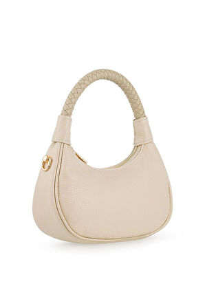 Bilik Deri Mini Bej Kadın El Çantası BLM 7560-R