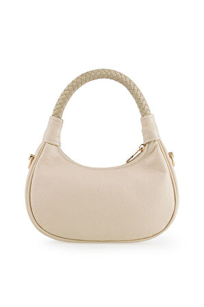 Bilik Deri Mini Bej Kadın El Çantası BLM 7560-R