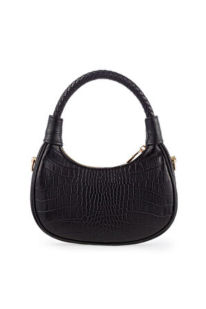 Bilik Deri Mini Siyah Kadın El Çantası BLM 7560-KR