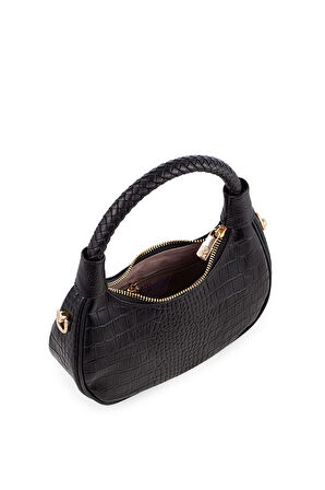 Bilik Deri Mini Siyah Kadın El Çantası BLM 7560-KR