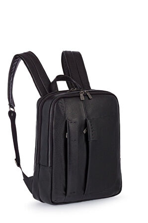 Bilik Deri Premium Siyah  Unisex Sırt Çantası BLM01 SE-02