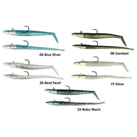 Savage Gear Sandeel - Slug 10cm 10gr. Combo (4+2) Real Pearl