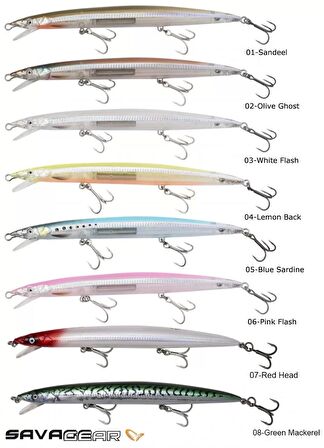 Savage gear Sandeel Jerk Minnow 175 25g Suni Yem Savage gear-03-White Flash