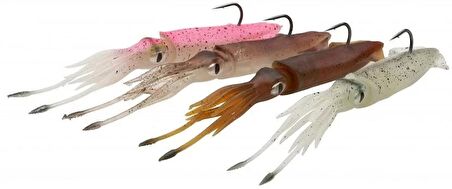 Savage gear 3D TPE Swim Squid 125mm 25g 2 Adet Suni Yem Savage gear-Pink Glow