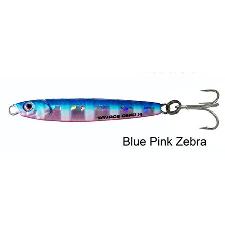 Savage Gear 3D Slim Minnow Jig 5 Gr 4,6 Cm Blue Pink Zebra