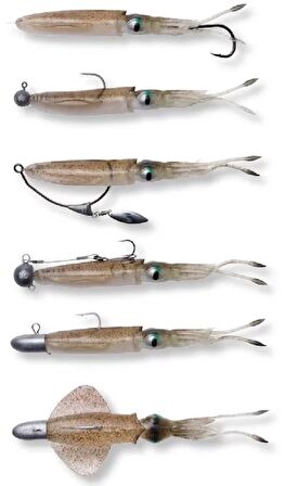 Savage gear Swim Squid 9.5cm 5g 4 Adet Suni Yem Savage gear-Brown