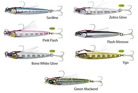 Savage gear 3D Jig Minnow 15 gr 6,8 cm Suni Yem Savage gear-Zebra Glow