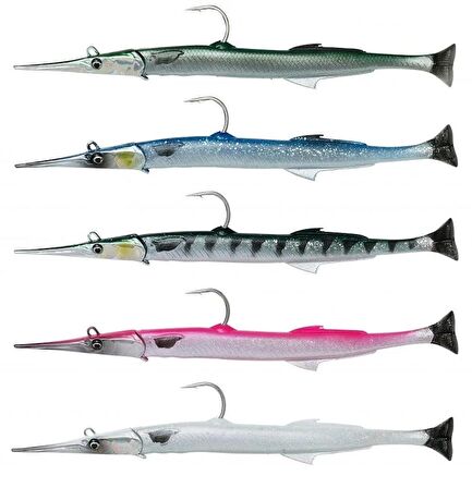 Savage gear Needlefish Pulsetail 2+1 14 cm 12g Suni Yem Savage gear-Green Silver