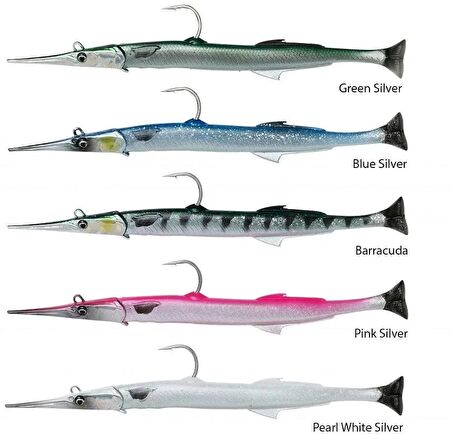 Savage gear Needlefish Pulsetail 2+1 14 cm 12g Suni Yem Savage gear-Green Silver