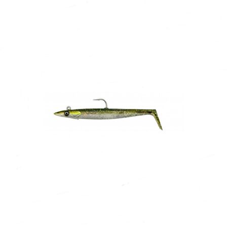 Savage Gear Sandeel V2 12 cm 22 gr Green Silver 2+1 Suni Yem 