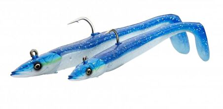 Savage Gear Sandeel V2 14 cm 33 gr 2+1 Savage gear-Blue Pearl Silver