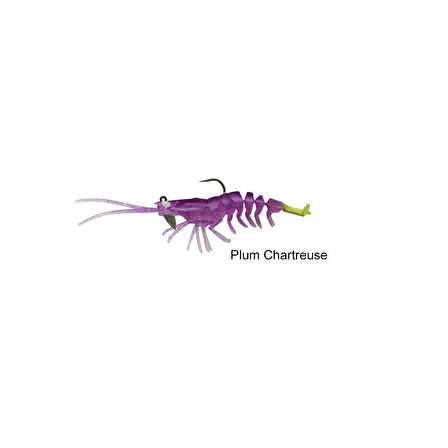 Savage Gear 3D Shrimp RTF 12.5 cm 14 gr 2 Adet Plum Chartreuse