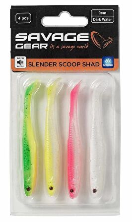 Savage Gear Slender Scoop Shad 9 cm 4 gr Dark Water Mix