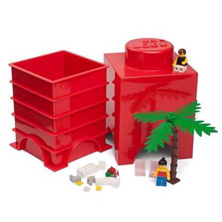 LEGO Storage 5004267 1*1 Red Storage Brick