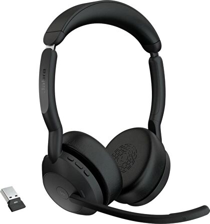 Jabra Evolve2 55 Duo Siyah Kulak Üstü Kulaklık (Jabra Türkiye Garantili)