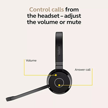 Jabra Evolve 65 TE Kablosuz Stereo Kulaklık Microsoft Teams Sertifikalı