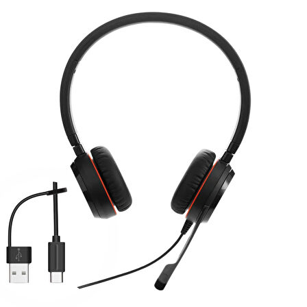 Jabra Evolve 30 II Duo NS – USB-C/A Çağrı Merkezi Kulaklığı