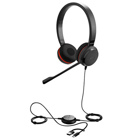 Jabra Evolve 30 II Duo NS – USB-C/A Çağrı Merkezi Kulaklığı