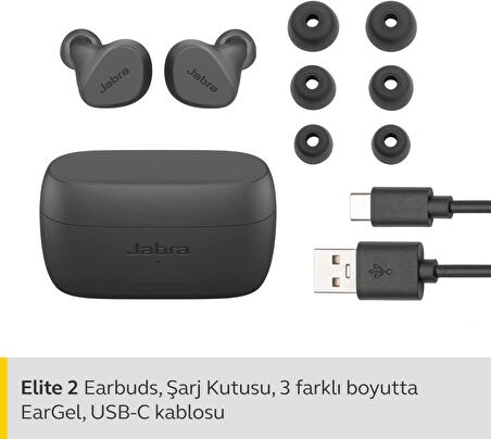 Jabra Elite 2 Kulak İçi Bluetooth Kulaklık Siyah