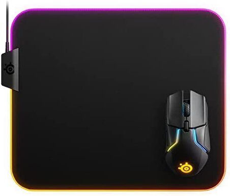 SteelSeries Qck Medium Prism - 2 Bölgeli RGB Aydınlatma - Gaming Mousepad