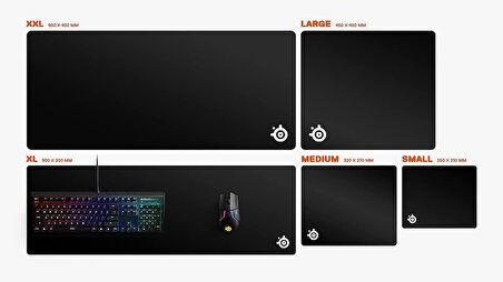 SteelSeries Qck Medium Prism - 2 Bölgeli RGB Aydınlatma - Gaming Mousepad