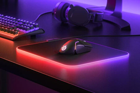 SteelSeries Qck Medium Prism - 2 Bölgeli RGB Aydınlatma - Gaming Mousepad