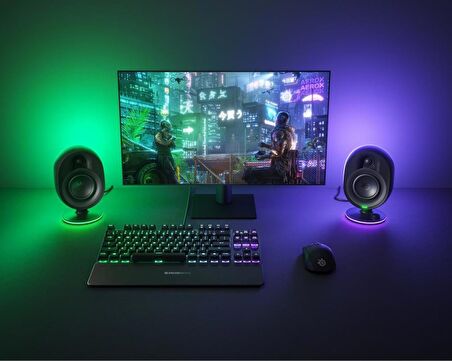 SteelSeries Arena 7 RGB Aydınlatmalı 2.1 Oyun Hoparlörleri 