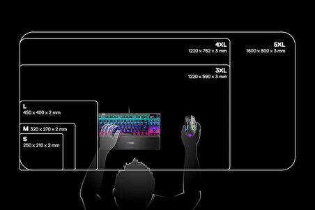 steelseries QcK 3XL Oyuncu Mousepad, Oyun Sensörleri İçin Optimize Edilmiştir