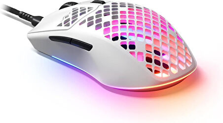 SteelSeries Aerox 3 Snow RGB Optik Kablolu Oyuncu Mouse - Teşhir