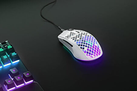 SteelSeries Aerox 3 Snow RGB Optik Kablolu Oyuncu Mouse - Teşhir