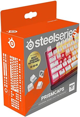 SteelSeries PrismCaps Beyaz Tuş Takımı UK