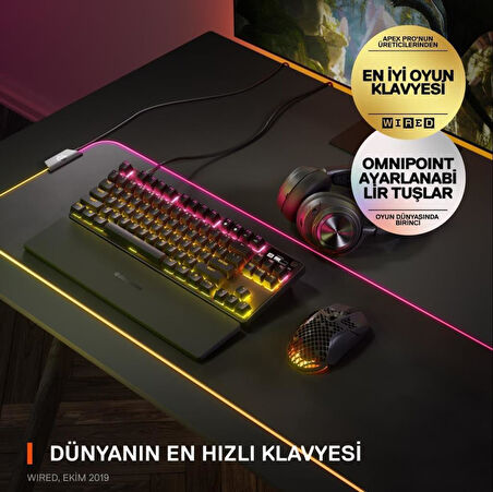 SteelSeries Apex Pro TKL RGB İngilizce Kablolu Mekanik Oyuncu Klavyesi - Teşhir