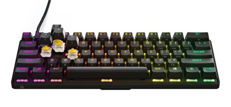 Steelseries Apex 9 Mini Mekanik Oyun Klavyesi – Optik Tuşlar – Kompakt %60 Tasarım – RGB – PBT Tuş Başlıkları – Usb-C – Değiştirilebilir Tuşlar