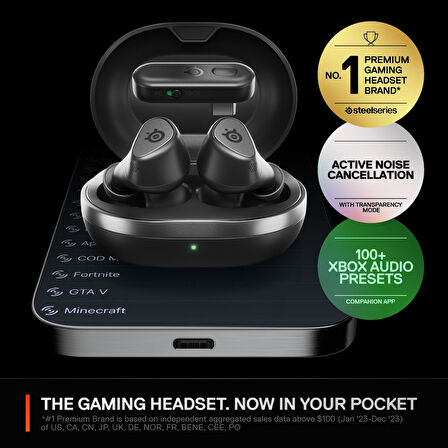 SteelSeries Arctis GameBuds Xbox için Kablosuz Kulak İçi Oyun Kulaklığı - Siyah