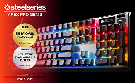 SteelSeries Apex Pro Gen 3 RGB Mekanik Oyuncu Klavyesi (UK)