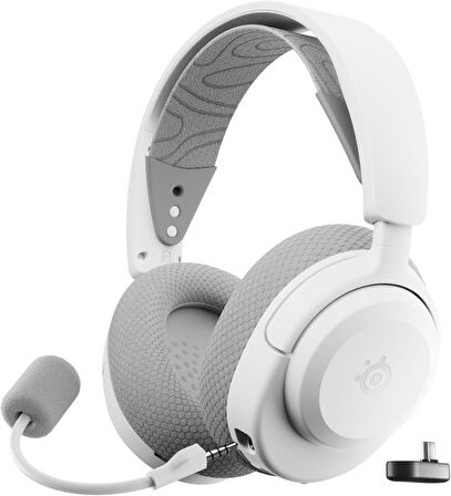 SteelSeries Arctis Nova 3P Wireless Beyaz Gaming Kulaklık - Mobil Uygulama ile Kontrol - 40 Saat Pil Ömrü PS5, PS4, PC, Switch, Mobil Uyumlu