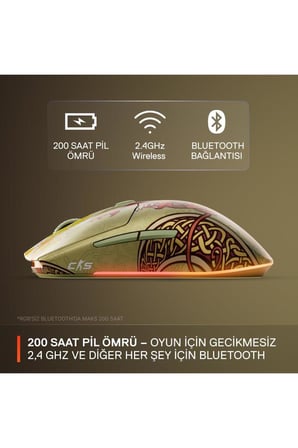 SteelSeries CS2 Dragon Lore Edition Şarjlı Optik Kablosuz Oyuncu Mouse Teşhir