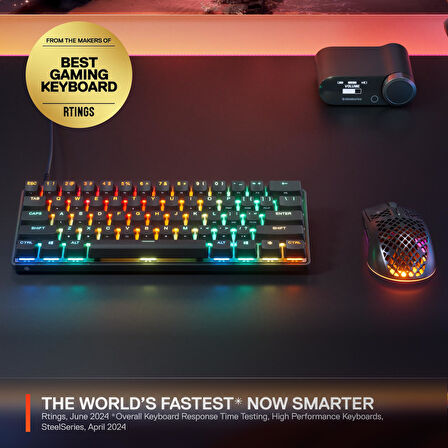 SteelSeries Apex Pro Mini Gen 3 OmniPoint 3.0 HiperManyetik Switch RGB Mekanik Kablolu Oyuncu Klavyesi (UK)