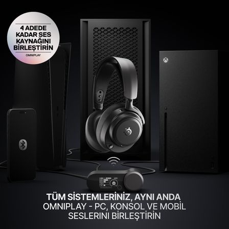SteelSeries Arctis Nova Pro Omni Wireless ve Bluetooth Hi-Res Oyuncu Kulaklığı - Siyah