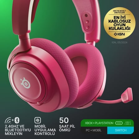 Steelseries Arctis Nova 7X Gen2 Kablosuz Magenta Gaming Kulaklık